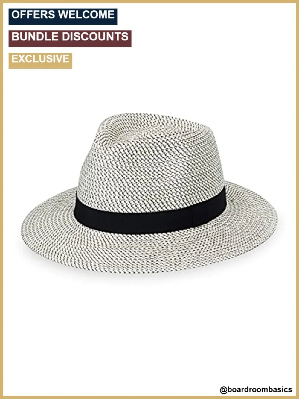 UPF 50+ Packable Fedora Sun Hat with Drawstring, Lightweight Travel Hat